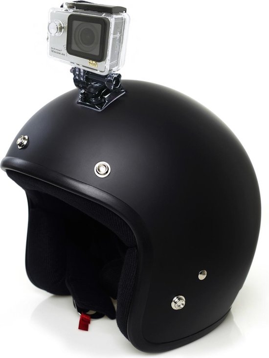 Top mounted GoPro on helmet